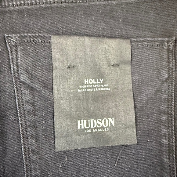 Hudson Holly High-Rise Flare Jeans, Black, Size 30, New with Tags, Italian Denim - Picture 4 of 12